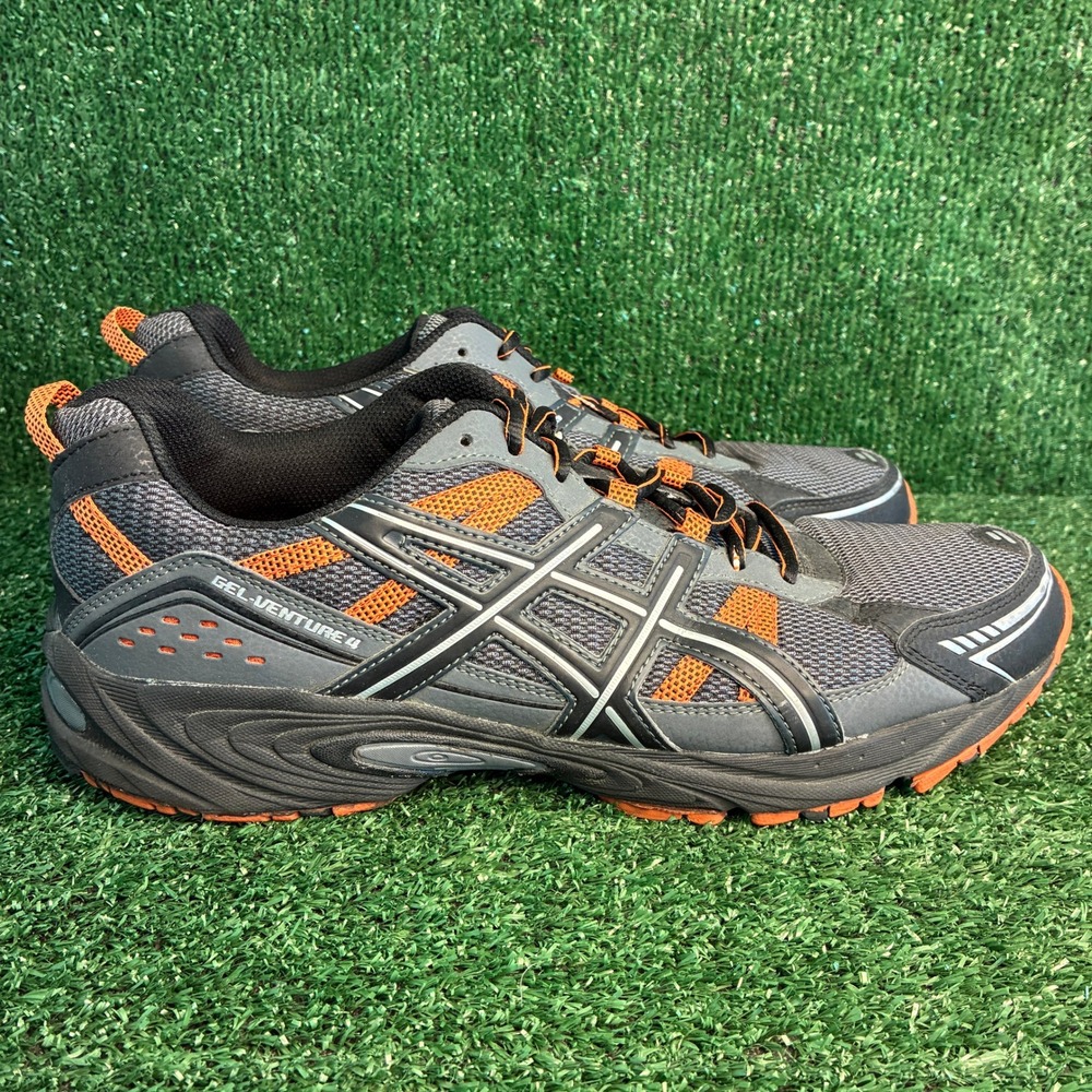 ASICS Gel Venture 4 Trail Running Breathable Athletic Gorpcore Shoe Gray Mens 14